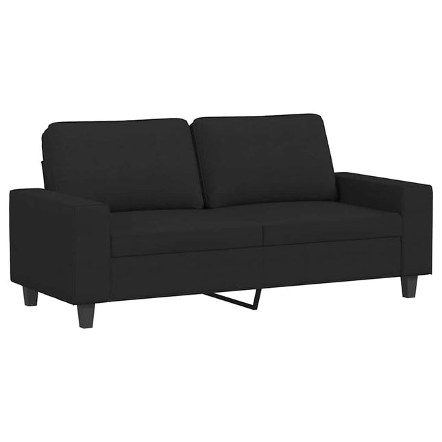2-sitssoffa svart 140 cm tyg