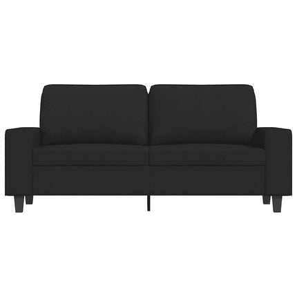 2-sitssoffa svart 140 cm tyg