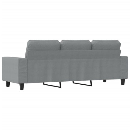 3-sitssoffa ljusgrå 180 cm tyg