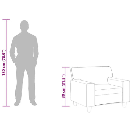 Fåtölj svart 60 cm konstläder