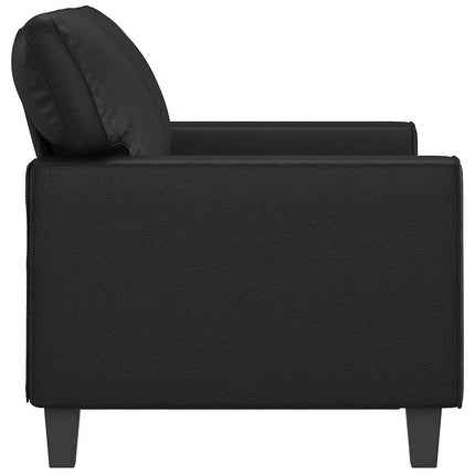 2-sitssoffa svart 120 cm konstläder