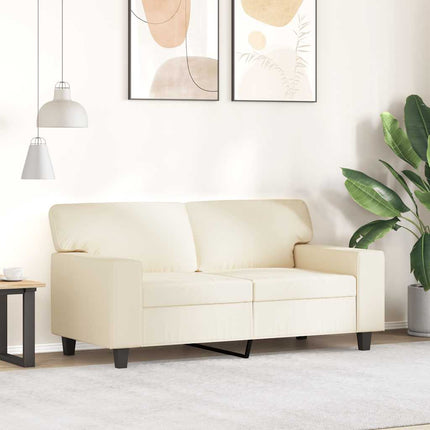 2-sitssoffa gräddvit 120 cm konstläder