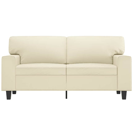 2-sitssoffa gräddvit 120 cm konstläder