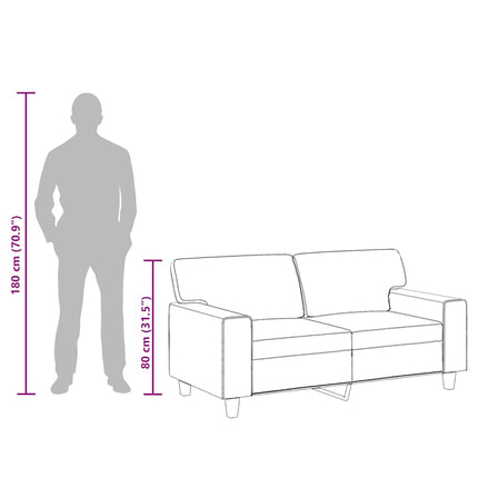 2-sitssoffa Grå 120 cm konstläder
