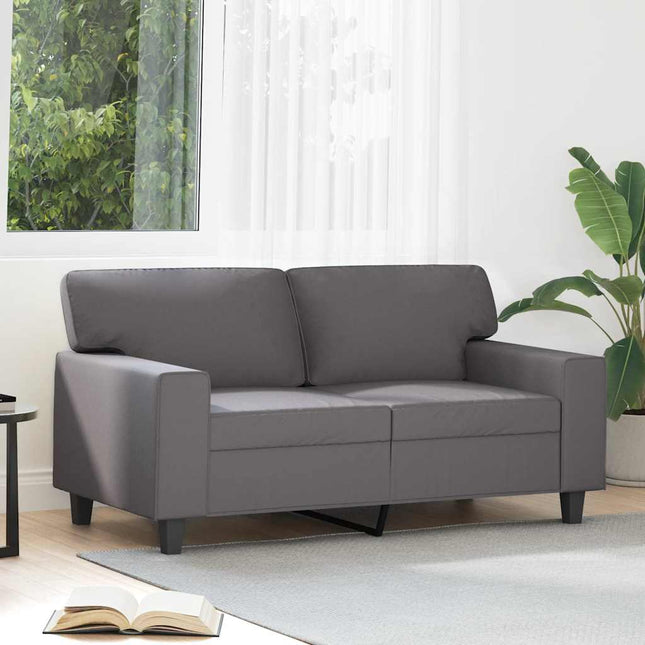 2-sitssoffa Grå 120 cm konstläder