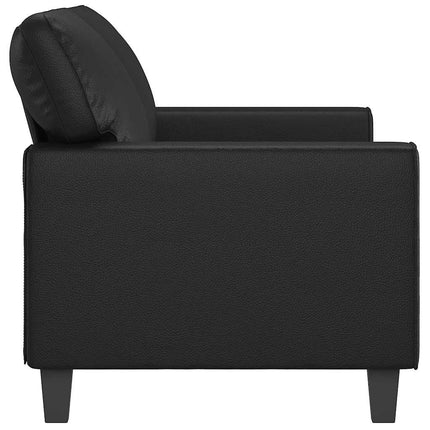 2-sitssoffa svart 140 cm konstläder