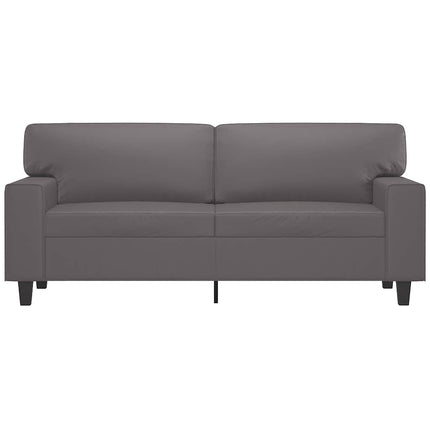 2-sitssoffa grå 140 cm konstläder