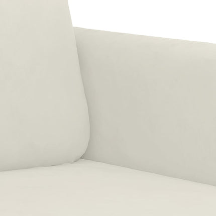 Fåtölj Gräddvit 60 cm sammet