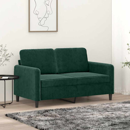 Soffa 2-sits mörkgrön 120 cm sammet