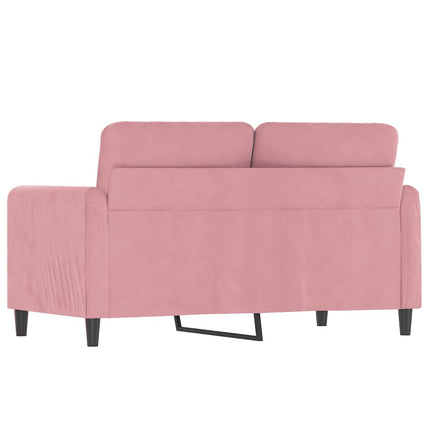 Soffa 2-sits rosa 120 cm sammet