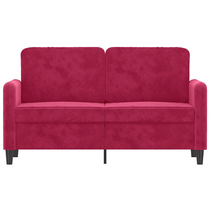 2-sitssoffa vinröd 120 cm sammet