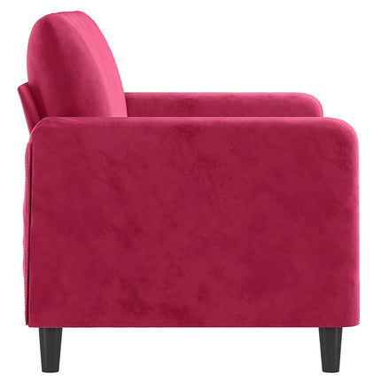 2-sitssoffa vinröd 120 cm sammet