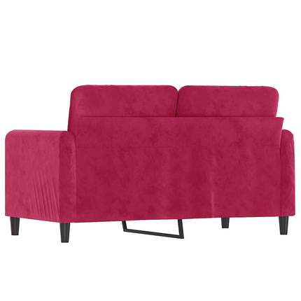 2-sitssoffa vinröd 120 cm sammet