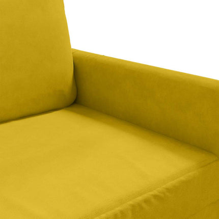 2-sitssoffa gul 120 cm sammet