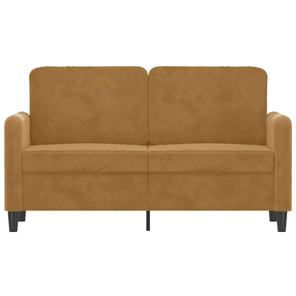 2-sitssoffa brun 120 cm sammet