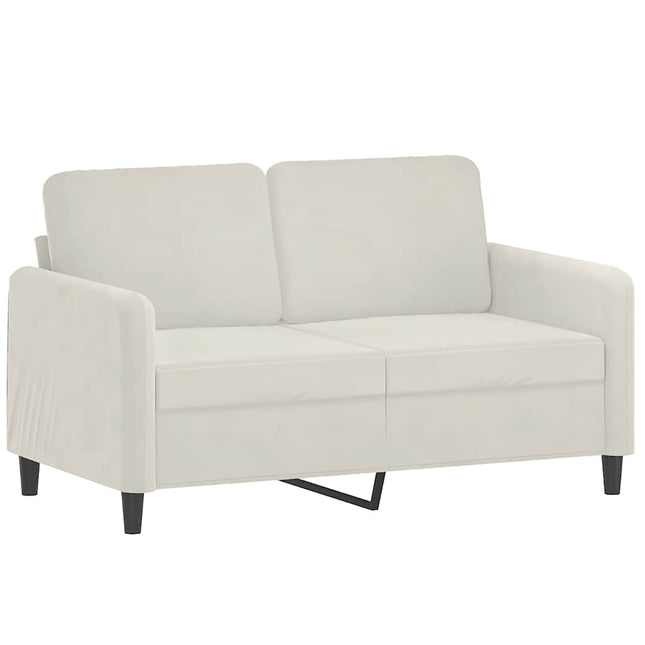 2-sitssoffa gräddvit 120 cm sammet