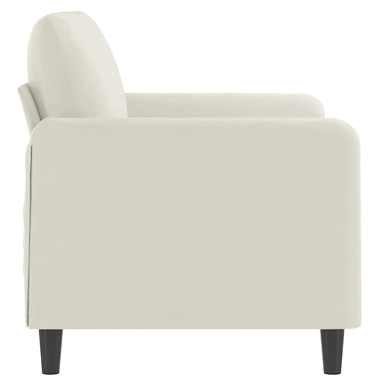 2-sitssoffa gräddvit 120 cm sammet