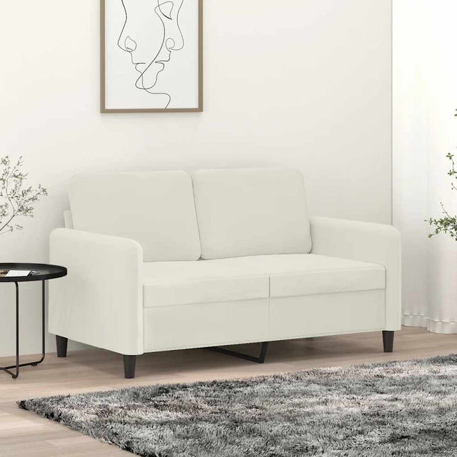 2-sitssoffa gräddvit 120 cm sammet