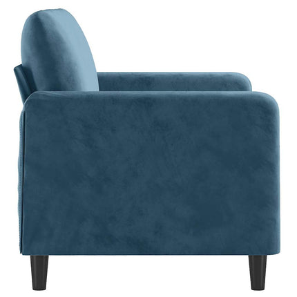 2-sitssoffa blå 120 cm sammet
