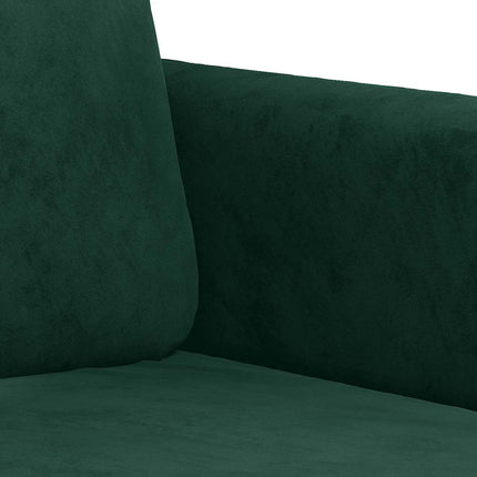Soffa 2-sits mörkgrön 140 cm sammet