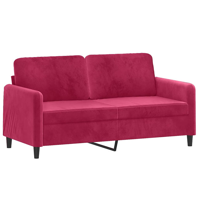 2-sitssoffa vinröd 140 cm sammet