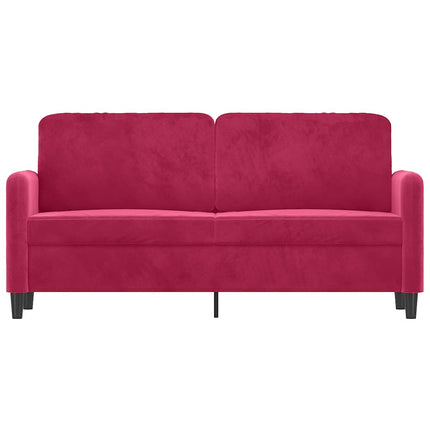 2-sitssoffa vinröd 140 cm sammet