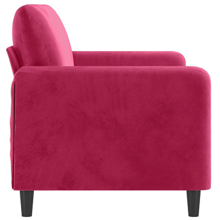 2-sitssoffa vinröd 140 cm sammet