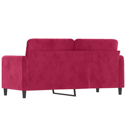2-sitssoffa vinröd 140 cm sammet