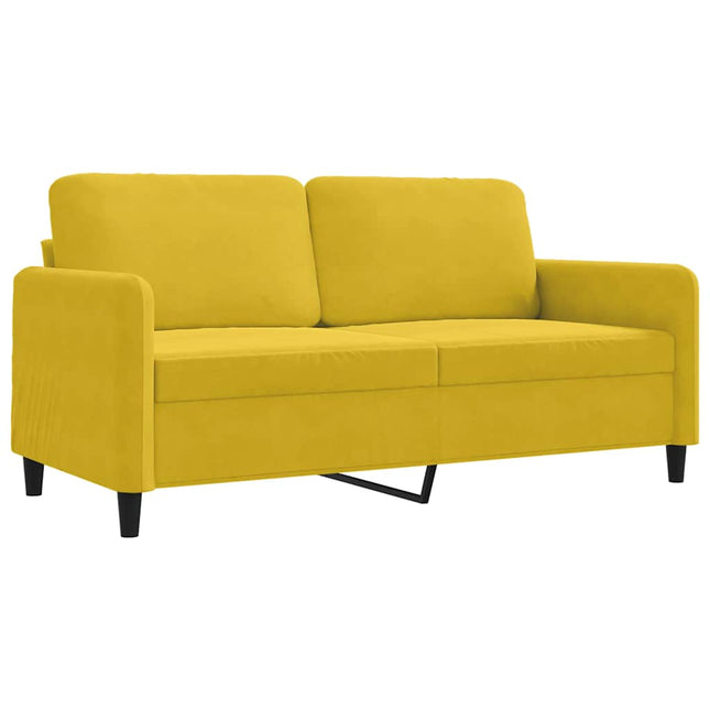 2-sitssoffa gul 140 cm sammet