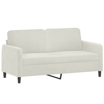 Soffa 2-sits gräddvit 140 cm sammet