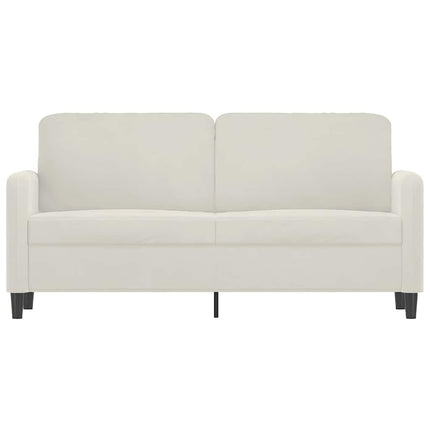 Soffa 2-sits gräddvit 140 cm sammet