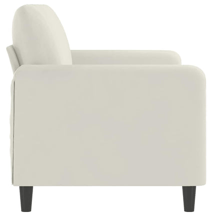 Soffa 2-sits gräddvit 140 cm sammet
