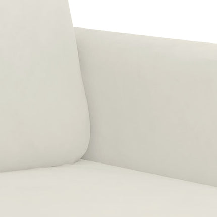 Soffa 2-sits gräddvit 140 cm sammet