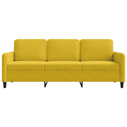 3-sitssoffa gul 180 cm sammet
