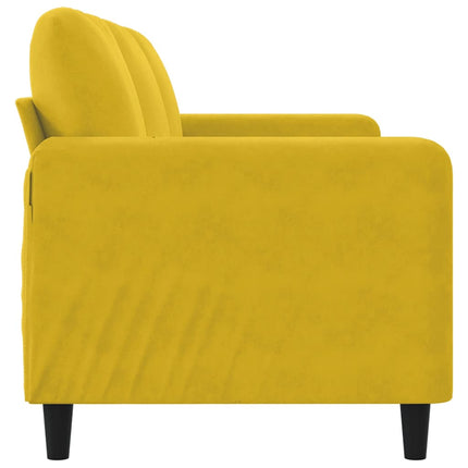 3-sitssoffa gul 180 cm sammet