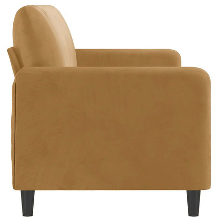 3-sitssoffa brun 180 cm sammet