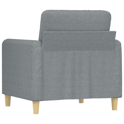 Fåtölj ljusgrå 60 cm tyg