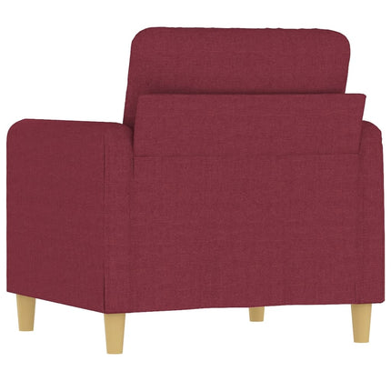 Fåtölj vinröd 60 cm tyg