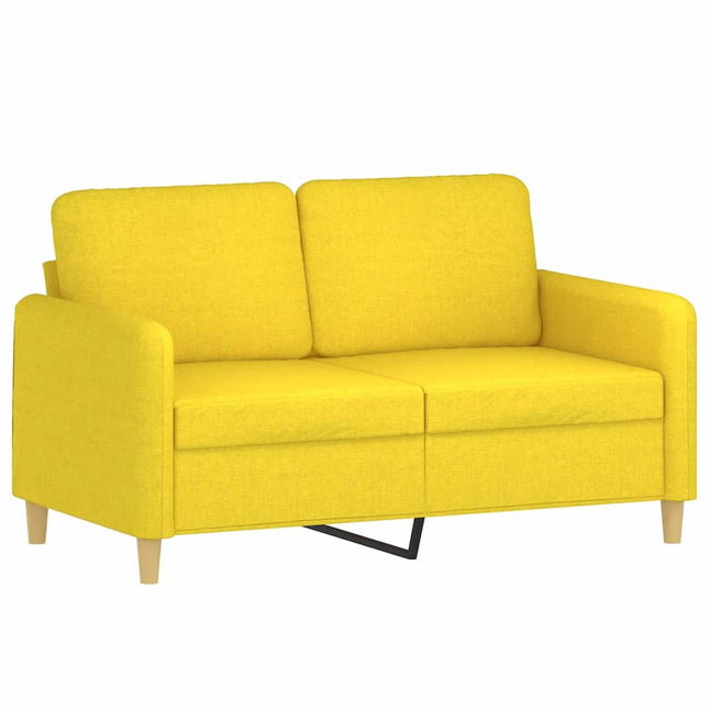 2-sitssoffa ljusggul 120 cm tyg