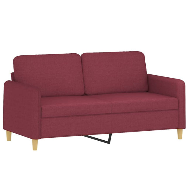 2-sitssoffa vinröd 140 cm tyg
