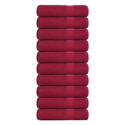 Handdukar FROGN 10 st vinröd 50x100 cm 360 gsm