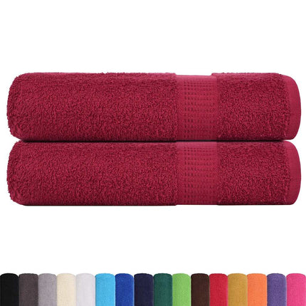 Duschhanddukar FROGN 2 st vinröd 70x140 cm 360 gsm