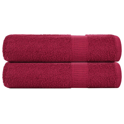 Badlakan FROGN 2 st vinröd 100x150 cm 360 gsm