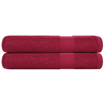 Bastuhanddukar FROGN 2 st vinröd 80x200 cm 360 gsm