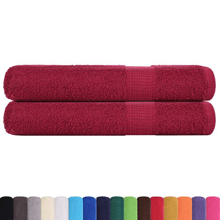 Bastuhanddukar FROGN 2 st vinröd 80x200 cm 360 gsm
