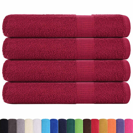 Handdukar FROGN 4 st vinröd 100x200 cm 360 gsm