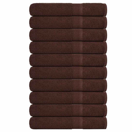 Handdukar FROGN 10 st brun 100x200 cm 360 gsm
