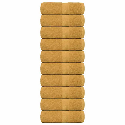 Tvätthanddukar FROGN 10 st guld 30x30 cm 360 gsm