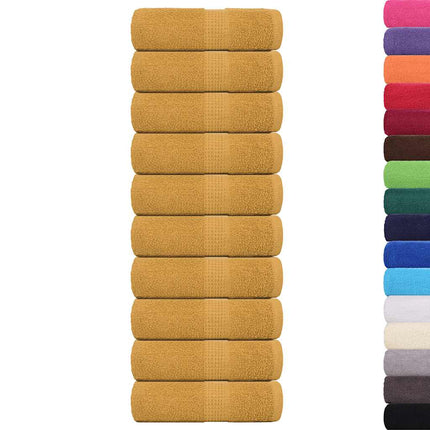 Tvätthanddukar FROGN 10 st guld 30x30 cm 360 gsm
