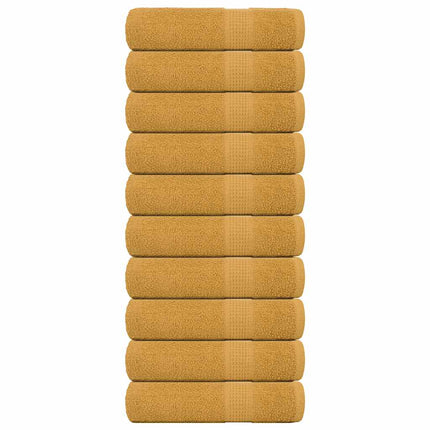Handdukar FROGN 10 st guld 50x100 cm 360 gsm